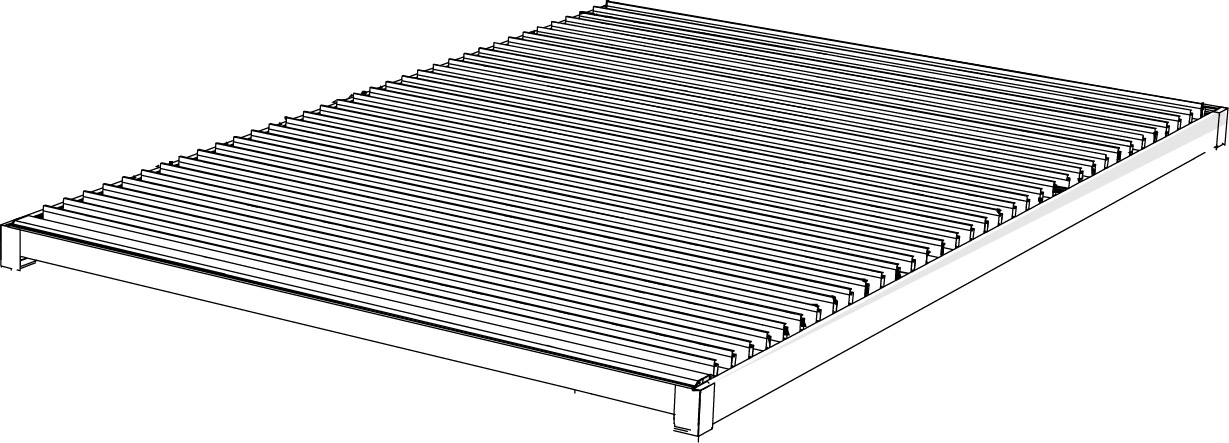 Variable Slats (louvre), Only Louvres And Perimeter Structure 1.50 Metres